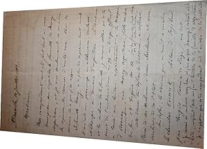 Intéressante lettre autographe signée de l'historien Paul Verhaegen, adressée à Léonce PINGAUD, h...