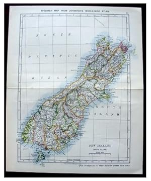 Original Prospectus Piece, With a Sample Colour Map of New Zealand and an Order Form, for the Sec...