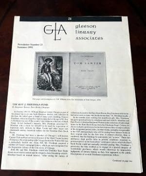 Gleeson Library Associates, Newsletter Number 21, Summer 1992.