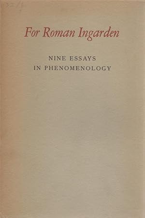 Bild des Verkufers fr For Roman Ingarden: Nine Essays in Phenomenology zum Verkauf von Sutton Books