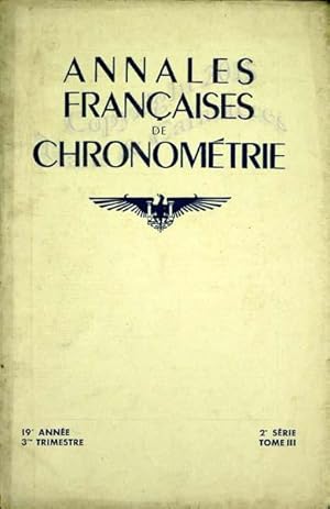 Annales françaises de chronométrie.