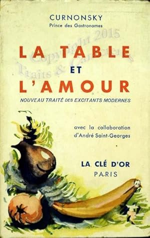 La table et l'amour, nouveau traité des excitants modernes.