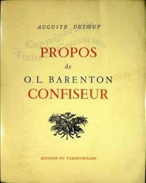 Propos de O.L. Barenton, confiseur.