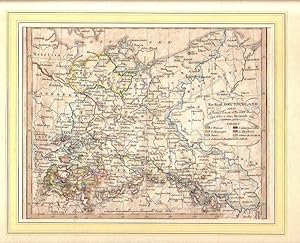 Landkarte: Nordöstliches Deutschland enthält die Sächsischen Lande, den Preuss. Besitz, an der El...