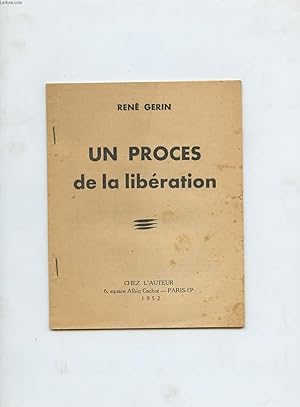 Imagen del vendedor de UN PROCES DE LA LIBERATION a la venta por Le-Livre