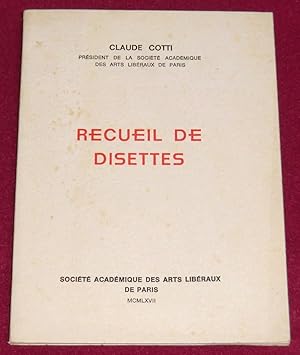 Imagen del vendedor de RECUEIL DE DISETTES a la venta por LE BOUQUINISTE