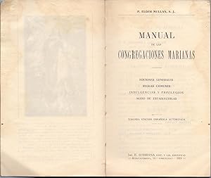 Bild des Verkufers fr MANUAL DE LAS CONGREGACIONES MARIANAS zum Verkauf von Libreria 7 Soles