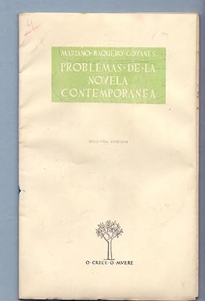Bild des Verkufers fr PROBLEMAS DE LA NOVELA CONTEMPORANEA zum Verkauf von Libreria 7 Soles