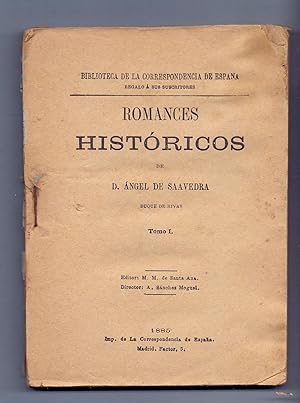 Imagen del vendedor de ROMANCES HISTORICOS, Tomo I a la venta por Libreria 7 Soles