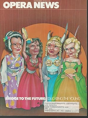Seller image for Opera News: Volume 43, No. 5; November, 1978 for sale by Dorley House Books, Inc.