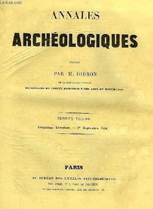 Seller image for ANNALES ARCHEOLOGIQUES, PREMIER VOL., 5e LIVRAISON, 1er SEPT. 1844 for sale by Le-Livre