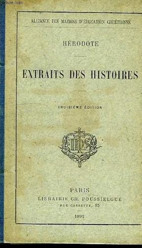 Seller image for EXTRAITS DES HISTOIRES for sale by Le-Livre