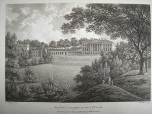 Original Antique Engraving Illustrating Prior Park in Somersetshire, the Seat of Mrs Smith. By W....