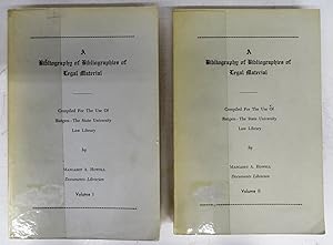 Bild des Verkufers fr A Bibliography of Bibliographies of Legal Material. Volumes I & II zum Verkauf von Attic Books (ABAC, ILAB)