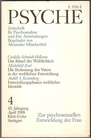 Seller image for Psyche. Heft 4, 42. Jahrgang, April 1988: Zur psychosexuellen Entwicklung der Frau. Zeitschrift f�r Psychoanalyse und ihre Anwendungen. for sale by Antiquariat Neue Kritik