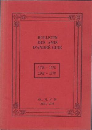 Imagen del vendedor de Bulletin des amis d'Andr Gide 1938-1978 1968-1978 a la venta por LES TEMPS MODERNES