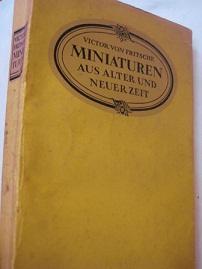 Seller image for Miniaturen aus alter und neuer Zeit for sale by Alte Bcherwelt