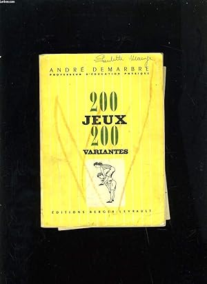 Seller image for 200 JEUX 200 VARIANTES for sale by Le-Livre