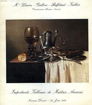 Bild des Verkufers fr IMPORTANTS TABLEAUX DE MAITRES ANCIENS / MODERNES (CATALOGUE) zum Verkauf von Le-Livre