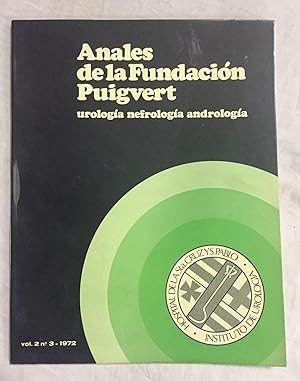 Imagen del vendedor de ANALES DE LA FUNDACION PUIGVERT. Vol.2, n3 - 1972. Urologa, nefrologa, androloga a la venta por Librera Sagasta