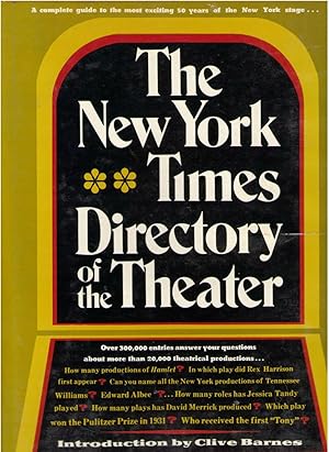 Seller image for The New York Times Directory of the Theater for sale by Lavendier Books