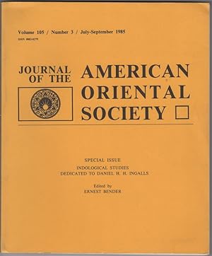 Imagen del vendedor de Journal of the American Oriental Society. Volume 105, Number 3, July-September 1985. Special Issue. Indological Studies. Dedicated to Daniel H.H. Ingalls a la venta por Kaaterskill Books, ABAA/ILAB
