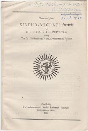 Bild des Verkufers fr Kirti: Its Connotation," [Reprinted from] Siddha-Bharati or the Rosary of Indology being the Dr. Siddheshwar Varma Presentation Volume zum Verkauf von Kaaterskill Books, ABAA/ILAB