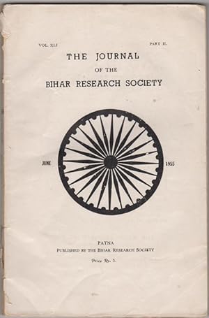 Seller image for The Journal of the Bihar Research Society. Vol. XLI. Part II. June 1955 for sale by Kaaterskill Books, ABAA/ILAB