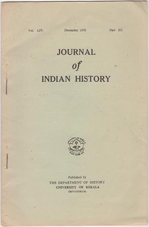 Bild des Verkufers fr Suttee: A Study in Western Reactions," [from] Journal of Indian History. Vol. LIV. December 1976. Part III zum Verkauf von Kaaterskill Books, ABAA/ILAB