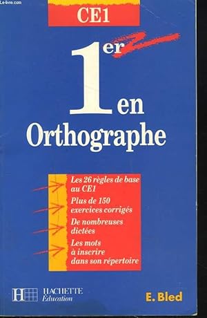 Image du vendeur pour 1er EN ORTHOGRAPHE. CE1. mis en vente par Le-Livre