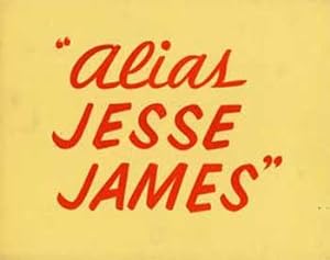 Hand-painted lobby card for the film Alias, Jesse James.