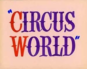 Hand-painted lobby card for the film Circus World.