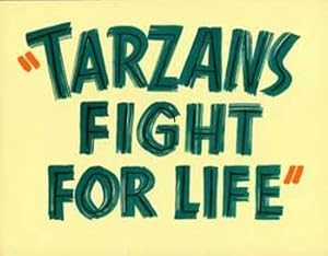 Hand-painted lobby card for the film Tarzan's Fight for Life.
