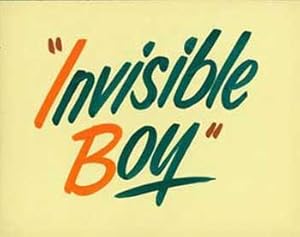 Hand-painted lobby card for the sci-fi film Invisible Boy.