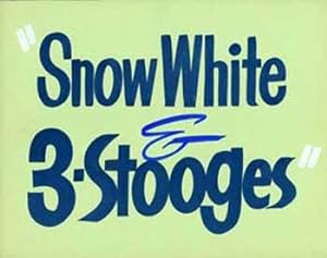 Hand-painted lobby card for the film Snow White and the Three Stooges.
