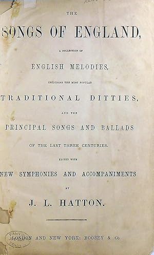 The Songs Of England: A Collection Of English Melodies