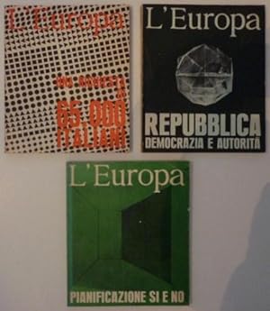 L'Europa - Quindicinale di politica, economia e cultura - Lotto di tre riviste.