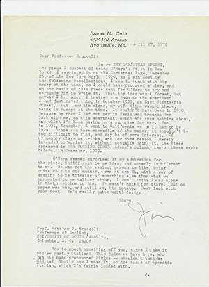 Typed Letter SIGNED, 4to, Hyattsville, Maryland, April 27, 1974