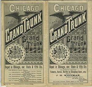 1882 Chicago and Grand Trunk And Grand Trunk Railway Line Time Table & Advertising Brochure