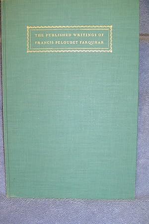 Imagen del vendedor de The Published Writings of Francis Peloubet Farquhar Together With an Introduction to FPF a la venta por M and N Books and Treasures