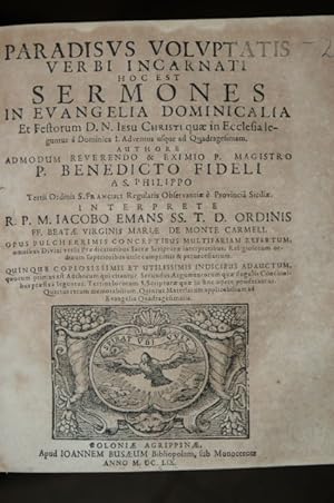 Sammelband mit zwei Titeln: I. Paradisus Eucharisticus Hoc Est Theoremata Moralia. Ex Psalmo XXII...
