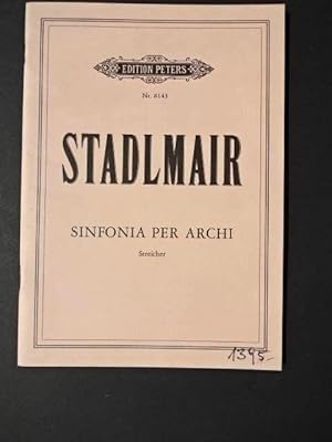 Bild des Verkufers fr Sinfonia per archi. Fr Streicher. Studienpartitur. zum Verkauf von Antiquariat Tarter, Einzelunternehmen,