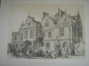 Seller image for Original Lithograph Illustration of The Garden Front, Aston Hall, from the Studies of Old English Mansion's By C. J. Richardson. Published in 1841-1848. for sale by Rostron & Edwards