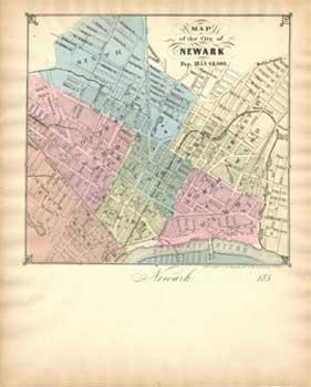 Image du vendeur pour Map of the City of Newark. mis en vente par Wittenborn Art Books