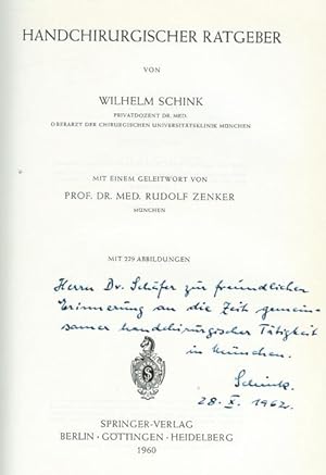 Handchirurgischer Ratgeber. Mit einem Geleitwort von Prof. Dr. med. Rudolf Zenker.