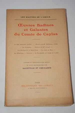 Seller image for OEUVRES BADINES ET GALANTES DU COMTE DE CAYLUS for sale by Librairie RAIMOND