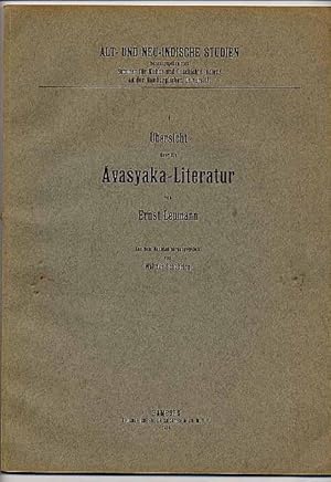 Übersicht über die Avasyaka-Literatur. Aus dem Nachlaß herausgegeben von Walther Schubring.