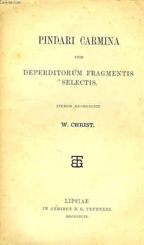 Image du vendeur pour PINDARI CARMINA CUM DEPERDITORUM FRAGMENTIS SELECTIS mis en vente par Le-Livre