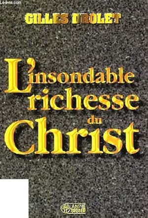 Seller image for L'INSONDABLE RICHESSE DU CHRIST for sale by Le-Livre