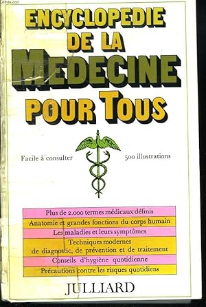 Bild des Verkufers fr ENCYCLOPEDIE DE LA MEDECINE POUR TOUS zum Verkauf von Le-Livre